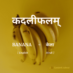 Banana Name in Sanskrit, hindi and English.