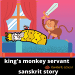 The King’s Monkey Servant | बंदर और राजा की कहानी the king's monkey servant in sanskrit, sanskrit story