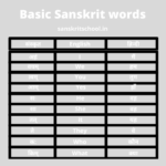 Basic Sanskrit words | सामान्य संस्कृत शब्द Basic Sanskrit words