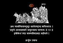 Bhagavad Gita Chapter 1 Shloka 20-21 | श्रीमद्भगवद्गीता Bhagavad Gita Shloka image