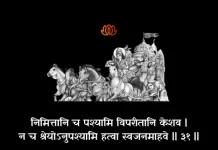 Bhagavad Gita Chapter 1 Shloka 31 | श्रीमद्भगवद्गीता Bhagavad Gita Shloka image