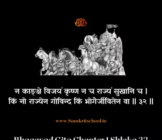 Bhagavad Gita Chapter 1 Shloka 32 | श्रीमद्भगवद्गीता Bhagavad Gita Chapter 1 Shloka image