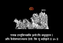Bhagavad Gita Chapter 1 Shloka 35 | श्रीमद्भगवद्गीता Bhagavad Gita Shloka image