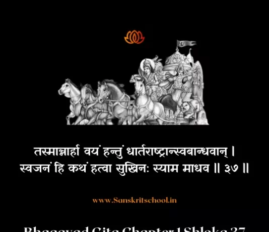 Bhagavad Gita Chapter 1 Shloka 37 | рд╢реНрд░реАрдорджреНрднрдЧрд╡рджреНрдЧреАрддрд╛ Bhagavad Gita Chapter 1 Shloka image