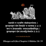 Bhagavad Gita Chapter 1 Shloka 38-39 | рд╢реНрд░реАрдорджреНрднрдЧрд╡рджреНрдЧреАрддрд╛ Bhagavad Gita Chapter 1 Shloka image