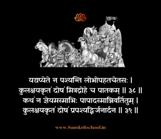 Bhagavad Gita Chapter 1 Shloka 38-39 | рд╢реНрд░реАрдорджреНрднрдЧрд╡рджреНрдЧреАрддрд╛ Bhagavad Gita Chapter 1 Shloka image