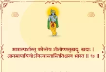 Bhagavad Gita Chapter 2 Shloka 14 | श्रीमद्भगवद्गीता Bhagavad Gita Chapter 2 Shloka image