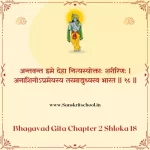 Bhagavad Gita Chapter 2 Shloka 18 | श्रीमद्भगवद्गीता Bhagavad Gita Chapter 2 Shloka image