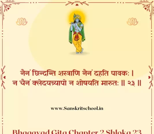 Bhagavad Gita Chapter 2 Shloka 23 | श्रीमद्भगवद्गीता Bhagavad Gita Chapter 2 image