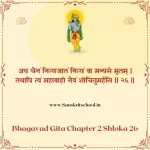 Bhagavad Gita Chapter 2 Shloka 26 | श्रीमद्भगवद्गीता Bhagavad Gita Chapter 2 Shloka image