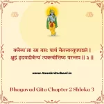 Bhagavad Gita Chapter 2 Shloka 3 | рд╢реНрд░реАрдорджреНрднрдЧрд╡рджреНрдЧреАрддрд╛ Bhagavad Gita Chapter 2 Shloka image