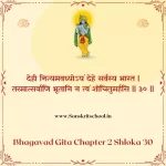 Bhagavad Gita Chapter 2 Shloka 30 | рд╢реНрд░реАрдорджреНрднрдЧрд╡рджреНрдЧреАрддрд╛ Bhagavad Gita Chapter 2 Shloka image