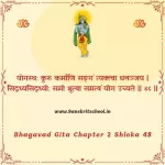Bhagavad Gita Chapter 2 Shloka 48 | श्रीमद्भगवद्गीता Bhagavad Gita Chapter 2 Shloka image