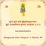 Bhagavad Gita Chapter 2 Shloka 49 | рд╢реНрд░реАрдорджреНрднрдЧрд╡рджреНрдЧреАрддрд╛ Bhagavad Gita Chapter 2 image