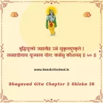 Bhagavad Gita Chapter 2 Shloka 50 | рд╢реНрд░реАрдорджреНрднрдЧрд╡рджреНрдЧреАрддрд╛ Bhagavad Gita Chapter 2 Shloka image