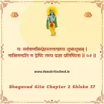 Bhagavad Gita Chapter 2 Shloka 57 | श्रीमद्भगवद्गीता Bhagavad Gita Chapter 2 image