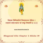 Bhagavad Gita Chapter 2 Shloka 59 | श्रीमद्भगवद्गीता Bhagavad Gita Chapter 2 image