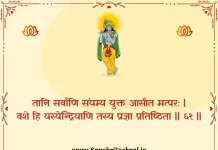 Bhagavad Gita Chapter 2 Shloka 61 | श्रीमद्भगवद्गीता Bhagavad Gita Chapter 2 image