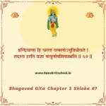 Bhagavad Gita Chapter 2 Shloka 67 | рд╢реНрд░реАрдорджреНрднрдЧрд╡рджреНрдЧреАрддрд╛ Bhagavad Gita Chapter 2 image