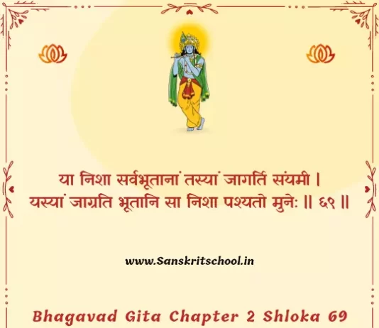 Bhagavad Gita Chapter 2 Shloka 69 | श्रीमद्भगवद्गीता Bhagavad Gita Chapter 2 image