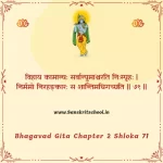 Bhagavad Gita Chapter 2 Shloka 71 | рд╢реНрд░реАрдорджреНрднрдЧрд╡рджреНрдЧреАрддрд╛ Bhagavad Gita Chapter 2 image