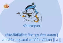 Bhagavad Gita Chapter 3 Shloka 3 | श्रीमद्भगवद्गीता Bhagavad Gita Chapter 3 Shloka image