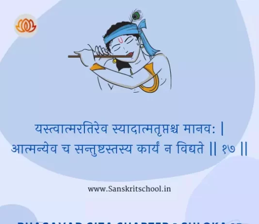 Bhagavad Gita Chapter 3 Shloka 17 | рд╢реНрд░реАрдорджреНрднрдЧрд╡рджреНрдЧреАрддрд╛ Bhagavad Gita Chapter 3 image