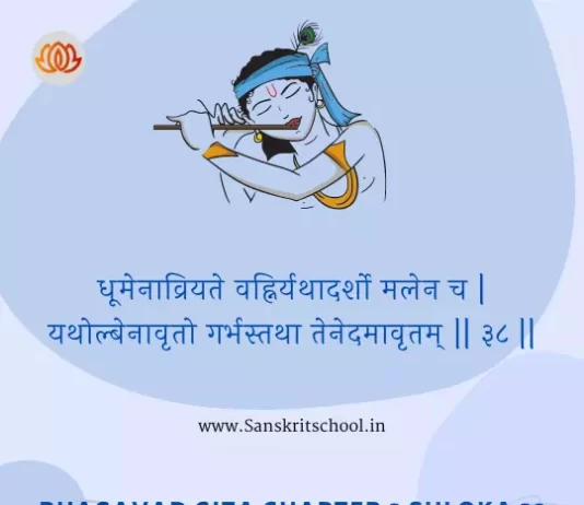 Bhagavad Gita Chapter 3 Shloka 38 | рд╢реНрд░реАрдорджреНрднрдЧрд╡рджреНрдЧреАрддрд╛ Bhagavad Gita Chapter 3 Shloka image