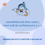 Bhagavad Gita Chapter 3 Shloka 41 | рд╢реНрд░реАрдорджреНрднрдЧрд╡рджреНрдЧреАрддрд╛ Bhagavad Gita Chapter 3 image