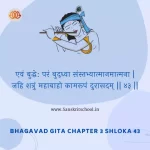 Bhagavad Gita Chapter 3 Shloka 43 | рд╢реНрд░реАрдорджреНрднрдЧрд╡рджреНрдЧреАрддрд╛ Bhagavad Gita Chapter 3 image