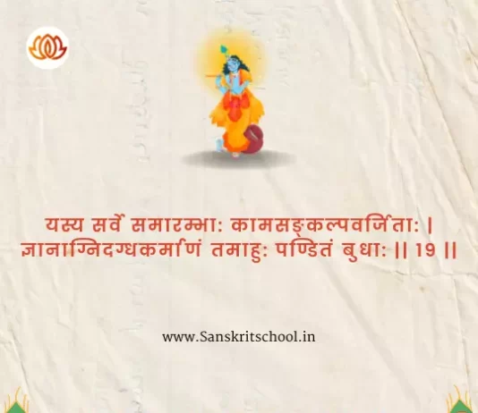 Bhagavad Gita Chapter 4 Shloka 19 | श्रीमद्भगवद्गीता Bhagavad Gita Chapter 4 image