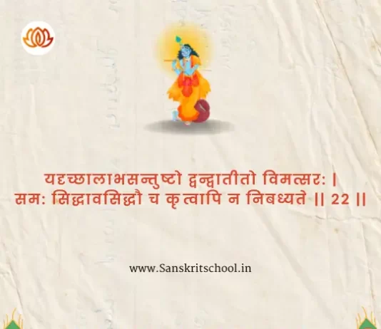 Bhagavad Gita Chapter 4 Shloka 22 | श्रीमद्भगवद्गीता Bhagavad Gita Chapter 4 Shloka image