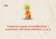 Bhagavad Gita Chapter 4 Shloka 23 | श्रीमद्भगवद्गीता Bhagavad Gita Chapter 4 image