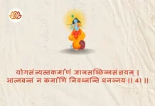 Bhagavad Gita Chapter 4 Shloka 41 | श्रीमद्भगवद्गीता Bhagavad Gita Chapter 4 Shloka image