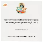 Bhagavad Gita Chapter 5 Shloka 21 | рд╢реНрд░реАрдорджреНрднрдЧрд╡рджреНрдЧреАрддрд╛ Bhagavad Gita Chapter 5 Shloka image
