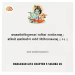 Bhagavad Gita Chapter 5 Shloka 26 | рд╢реНрд░реАрдорджреНрднрдЧрд╡рджреНрдЧреАрддрд╛ Bhagavad Gita Chapter 5 image