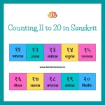 Counting 11 to 20 in sanskrit | संस्कृत में गिनती Counting 11 to 20 in Sanskrit