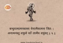 Bhagavad Gita Chapter 6 Shloka 6 | श्रीमद्भगवद्गीता Bhagavad Gita Chapter 6 Shloka image