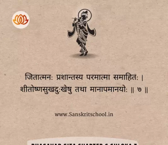 Bhagavad Gita Chapter 6 Shloka 7 | рд╢реНрд░реАрдорджреНрднрдЧрд╡рджреНрдЧреАрддрд╛ Bhagavad Gita Chapter 6 image