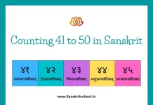 Counting 41 to 50 in sanskrit | рд╕рдВрд╕реНрдХреГрдд рдореЗрдВ рдЧрд┐рдирддреА 41 to 50 Counting in Sanskrit with picture