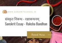 संस्कृत निबन्ध – रक्षाबन्धनम् | Sanskrit Essay – Raksha Bandhan Sanskrit Essay - Raksha Bandhan
