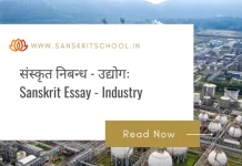 उद्योगः | Essay on Industry in Sanskrit
