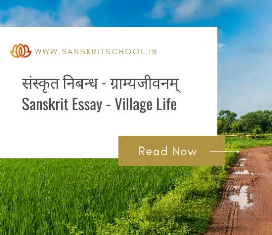 ग्राम्यजीवनम् | Essay on Village Life in Sanskrit Essay on Village Life in Sanskrit