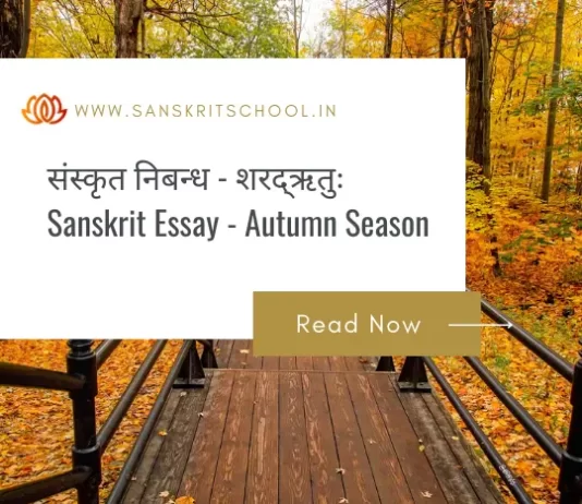 शरद्ऋतुः | Essay on Autumn Season in Sanskrit Essay on Autumn Season in Sanskrit