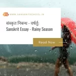 वर्षर्तुः | Essay on Rainy Season in Sanskrit Essay on Rainy Season in Sanskrit