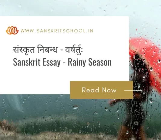 वर्षर्तुः | Essay on Rainy Season in Sanskrit Essay on Rainy Season in Sanskrit