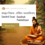 दण्डिनः पदलालित्यम् | Essay on Dandinah Padalalityam in Sanskrit Dandinah Padalalityam