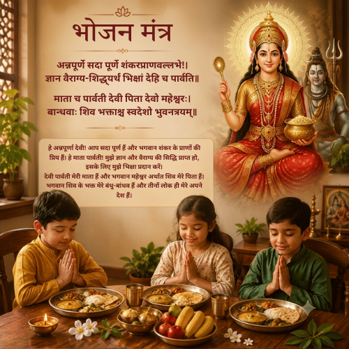 भोजन मंत्र – अन्नपूर्णे सदा पूर्णे | Bhojan Mantra Annapurna mantra